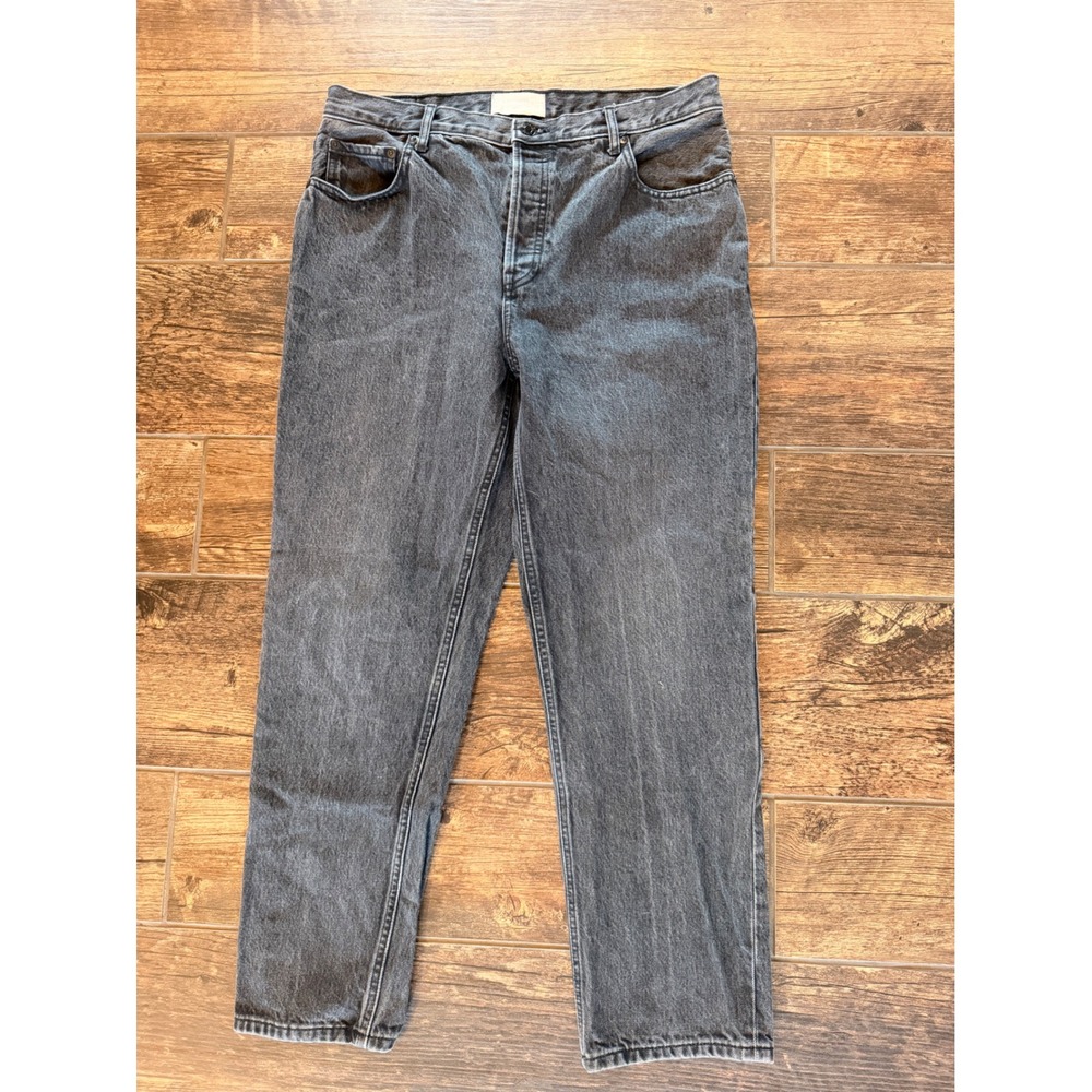 Everlane The Cheeky Jean Washed Black High Rise Straight Leg Denim Size 32